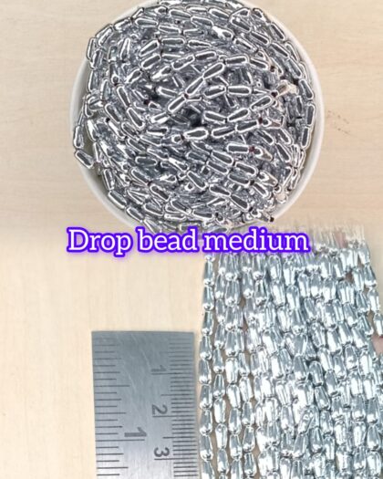 Drop Beads Silver