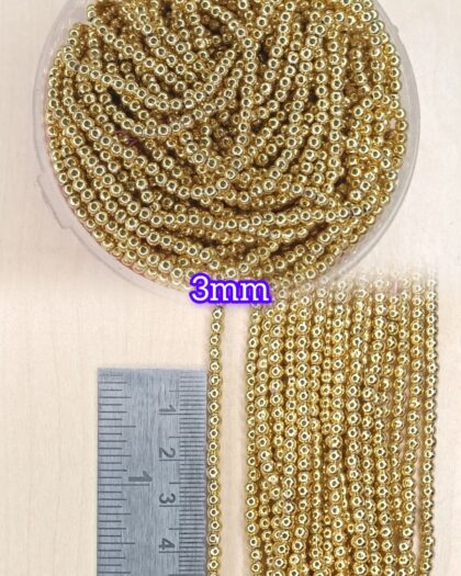 Bright Gold Beads 3mm