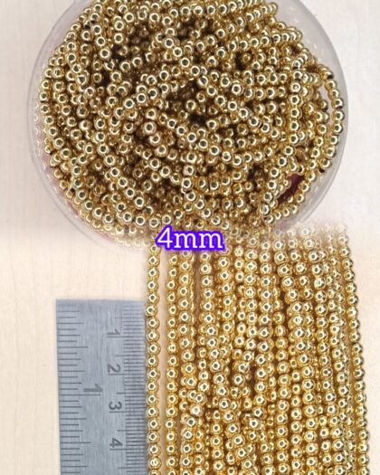 Bright Gold Beads 4mm