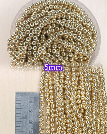 Bright Gold Beads 5mm